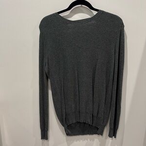 Open back grey women’s sweater size small